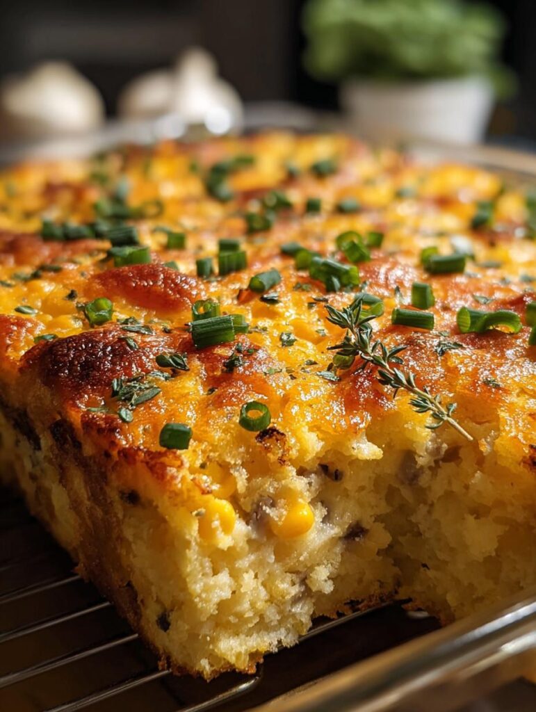 Savory Cornbread Casserole For
