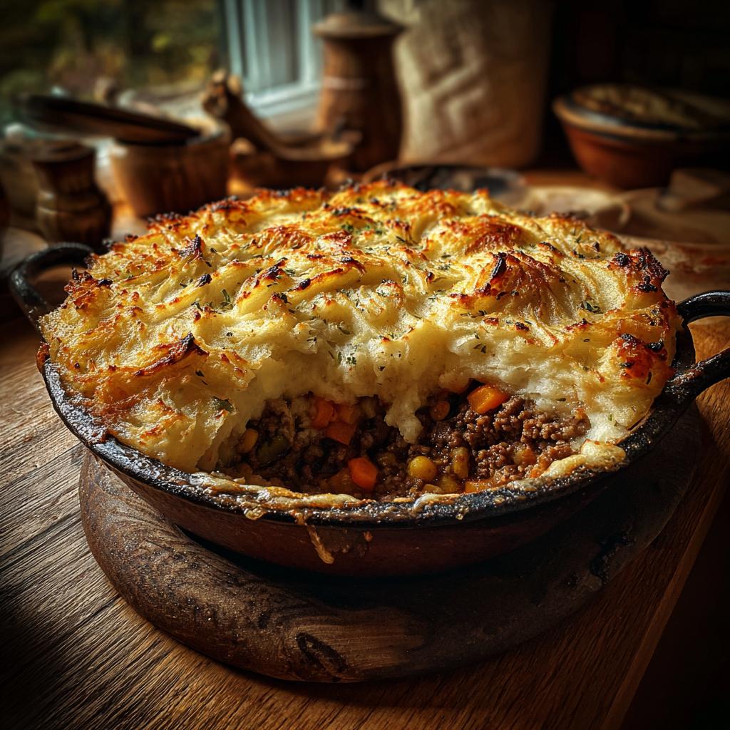 Spooky Shepherds Pie Unorthodox - Savory beef and vegetable filling