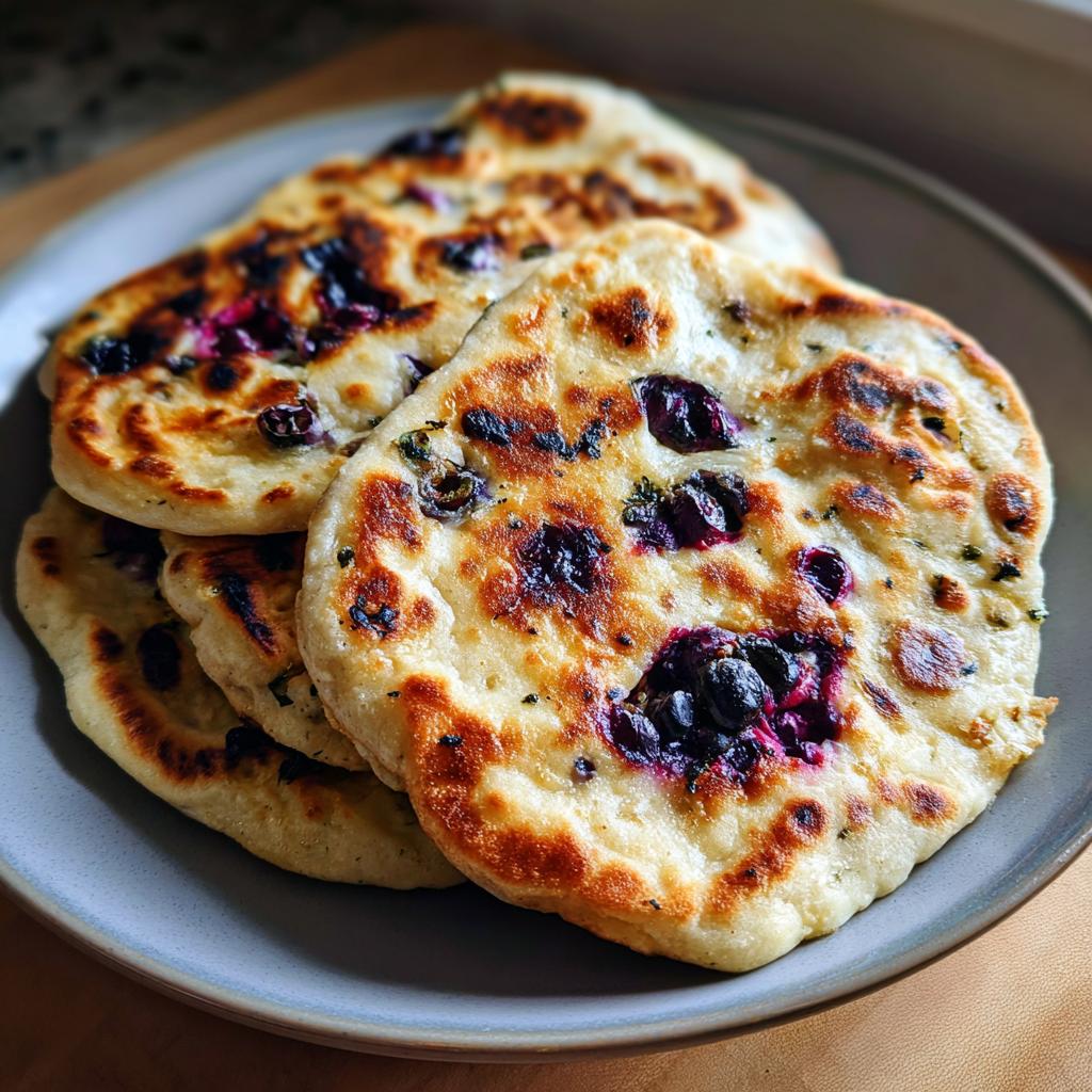 Vegetarian Meals: Easy, Amazing Blueberry Naan - close-up of fresh blueberries