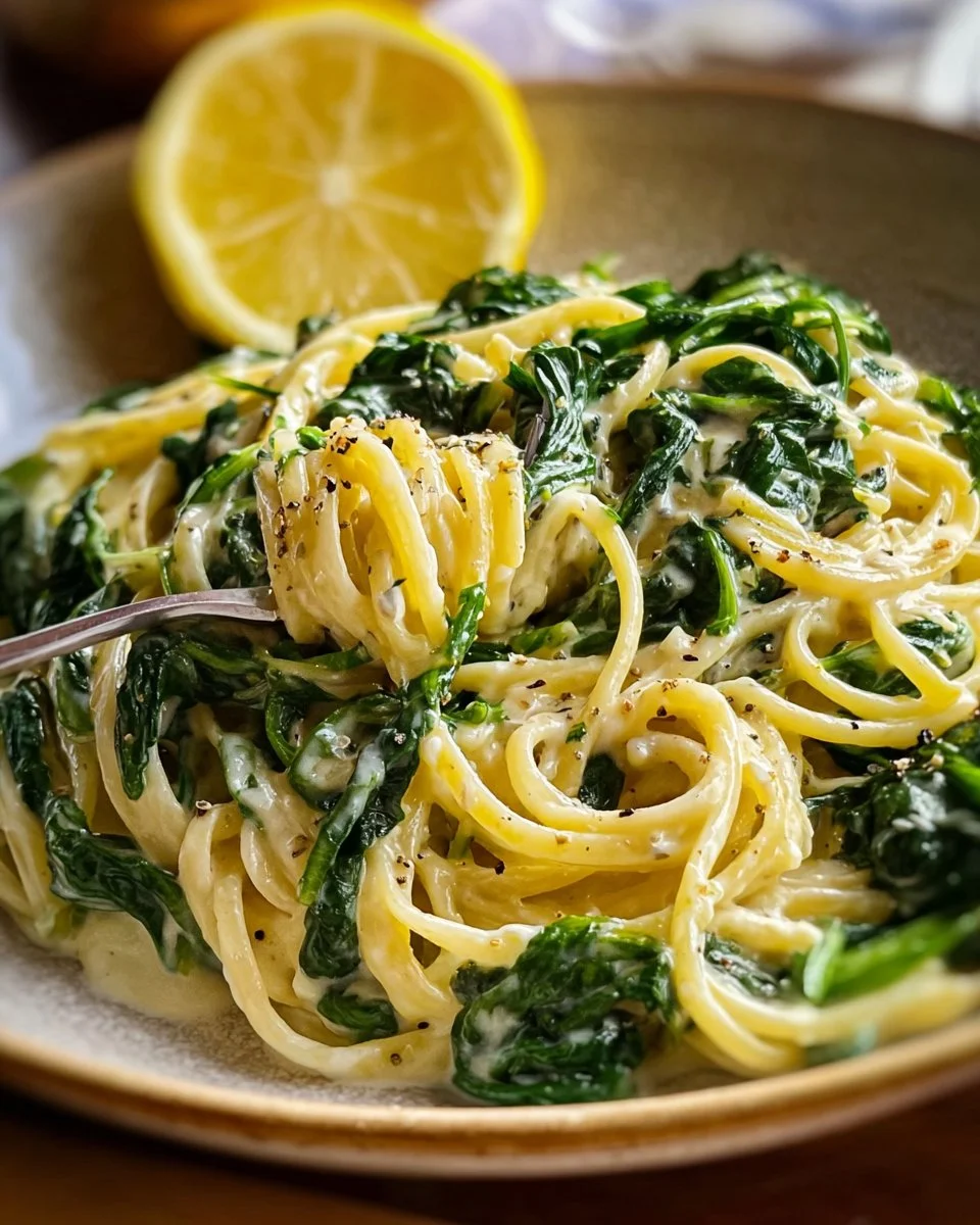 Zesty lemon ricotta and spinach pasta, a delicious creamy dish