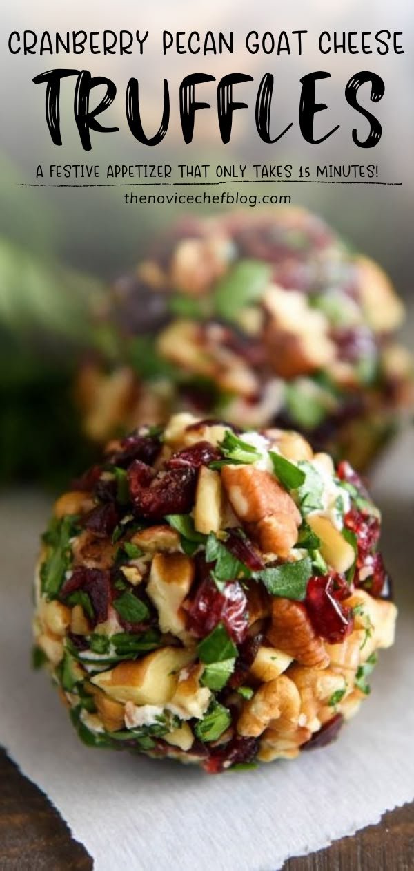 Cranberry Pecan Goat Cheese Truffles